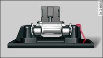 Number plate light: Retaining element