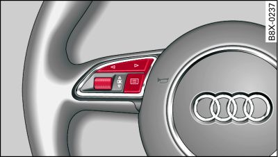 Volant multifonction : commandes de l'ordinateur de bord