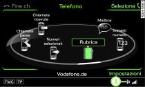 Il telefono cellulare è registrato nella predisposizione della vettura