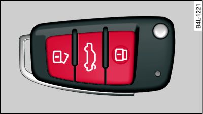 Tasti della chiave con telecomando ovvero della chiave comfort