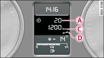 Display: esempio di visualizzazione di un intervallo di manutenzione