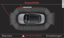 MMI: Optische Abstandsanzeige (Fahrzeuge mit Parkassistent*)