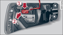 Rear light: Unplugging connector