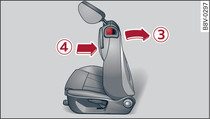 Tips for using the easy entry feature, seat adjustment with memory function