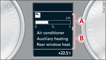 Instrument cluster: Auxiliaries