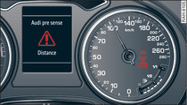 Instrument cluster: Collision warning