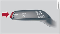 Levier des clignotants : touche du système active lane assist