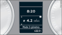 Combiné d'instruments : affichage du mode 2 cylindres