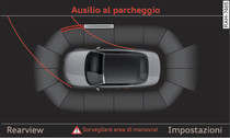 MMI: rappresentazione grafica della distanza (vetture con sistema di assistenza al parcheggio*)