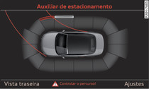 MMI: indicador ótico da distância (veículos com assistente ao estacionamento*)