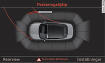 MMI: Optisk avstndsvisning (bilar med parkeringsassistent*)