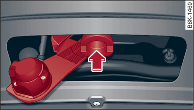 Removable towing bracket: Inserting the ball joint