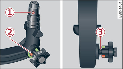 Removable towing bracket: Ball joint