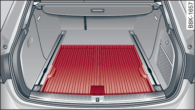 Luggage compartment: Floor panel turned upside down