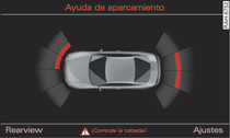 Infotainment: Indicación óptica de la distancia