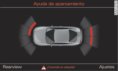 Infotainment: Indicación óptica de la distancia