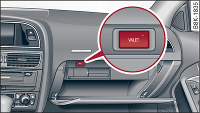 Вещевой отсек: кнопка функции «Valet Parking»