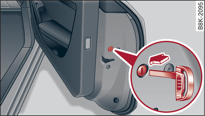 Passagerardörr/bakdörrar*: Nödlåsning