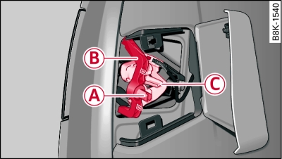 Boot lid: Removing the bulb carrier