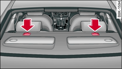 Rear backrest: Top tether anchorages (Coupé)