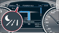 Kombiinstrument: Symbol bei nicht sichtbarem Infrarotbild