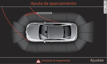 Infotainment: Indicación óptica de la distancia