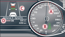 Combiné d'instruments : adaptive cruise control