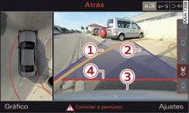 Infotainment: visar o lugar de estacionamento