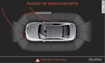 Infotainment: indicação visual da distância