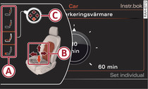 Infotainment: Sätesinställningar