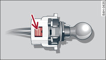 Stecker mit Glühlampe: Verriegelung