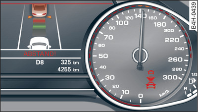 Kombiinstrument: Fahrerübernahmeaufforderung