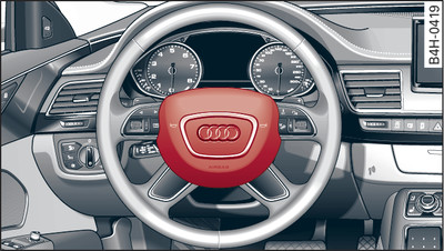 Steering wheel: Driver's airbag