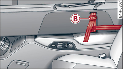 Rear seat: Strapping down luggage