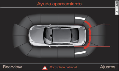 Infotainment: Indicación óptica de la distancia