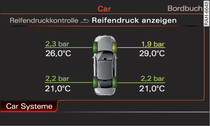 Infotainment: system kontroli ciśnienia w oponach