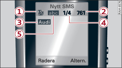 Information på SMS-displayen