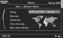 Zaman diliminin ayarlanması