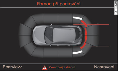 Infotainment: optické zobrazování odstupu