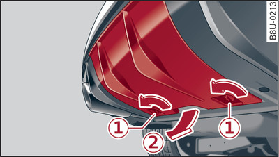 Area below rear bumper: Removing bumper cover