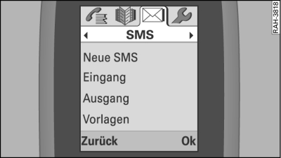 Menü SMS