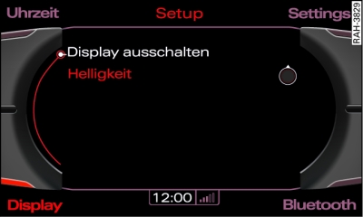 MMI-Display ausschalten