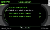 Telefonbuch importieren