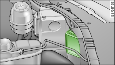 Ausschnitt Motorraum: Deckel