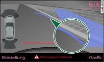 MMI-Display: Blaue Kurve an Bordstein