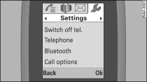 Main menu: settings