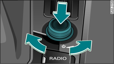 Increasing, reducing and muting volume of audio/video sources