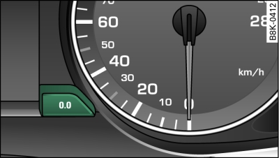 Instrument cluster: Reset button