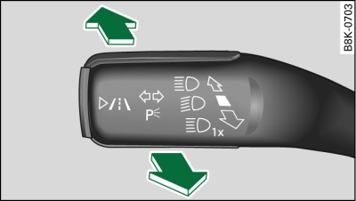 Turn signal lever for operating the main beam assist