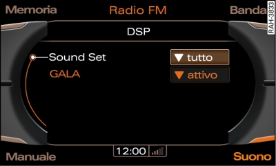 Impostazione Sound Set